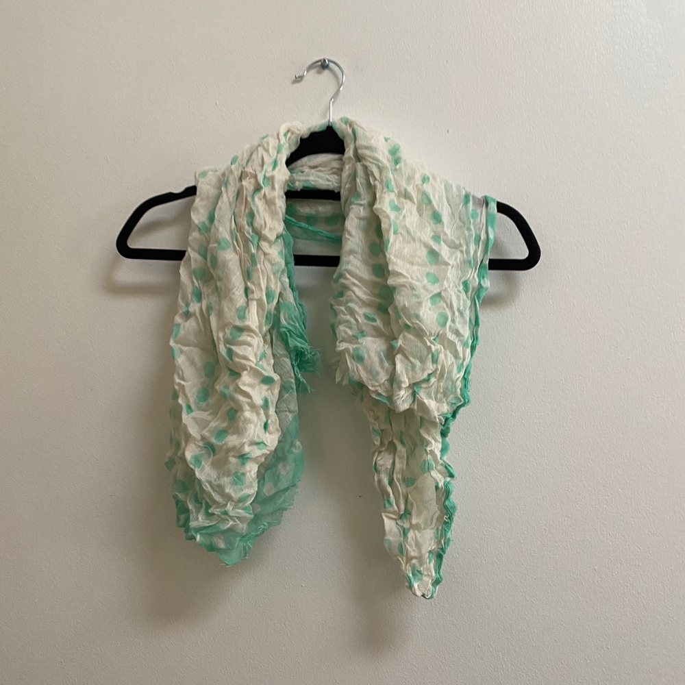 Forever 21 Printed Polka Dot Scarf Mint